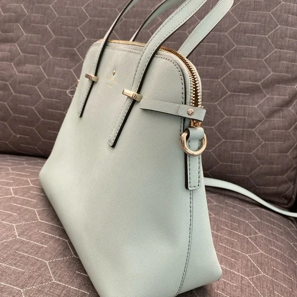 Kate Spade Mint Green Saffiano Leather Cedar Street Maise Satchel Handbag - Picture 5 of 7